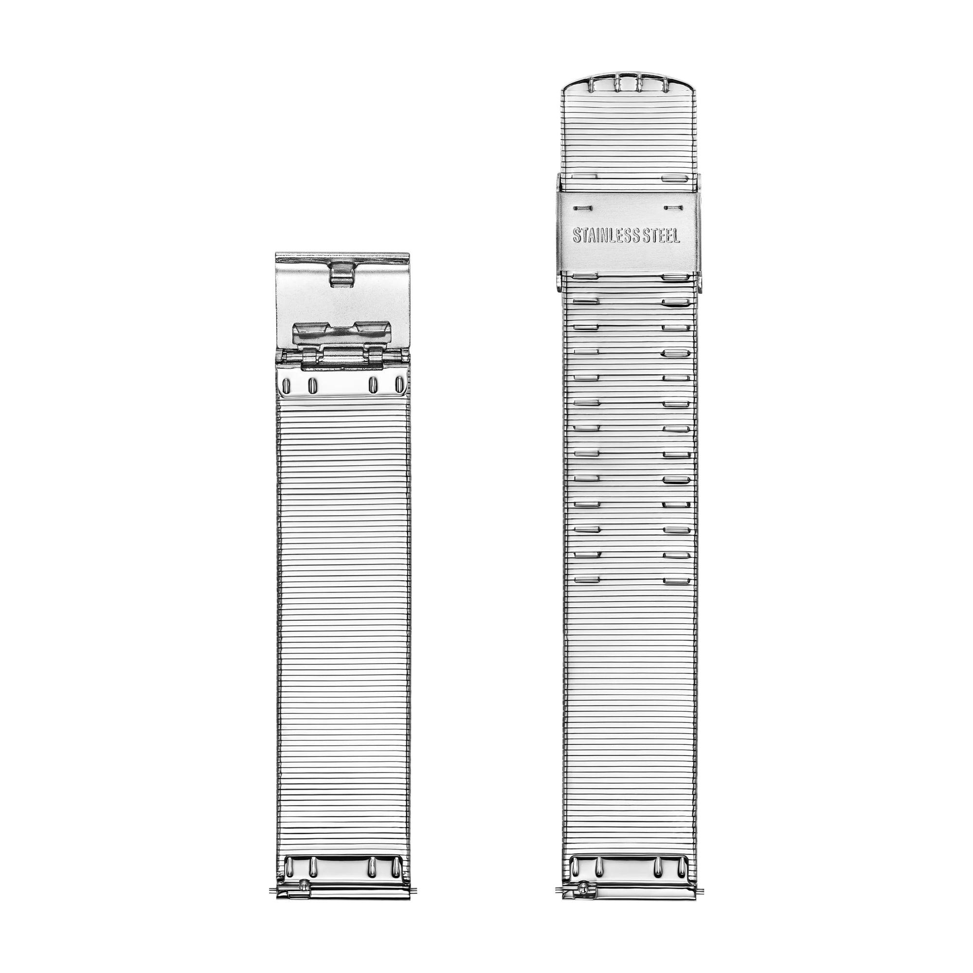 Silver Color Stainless Steel Watch Strap