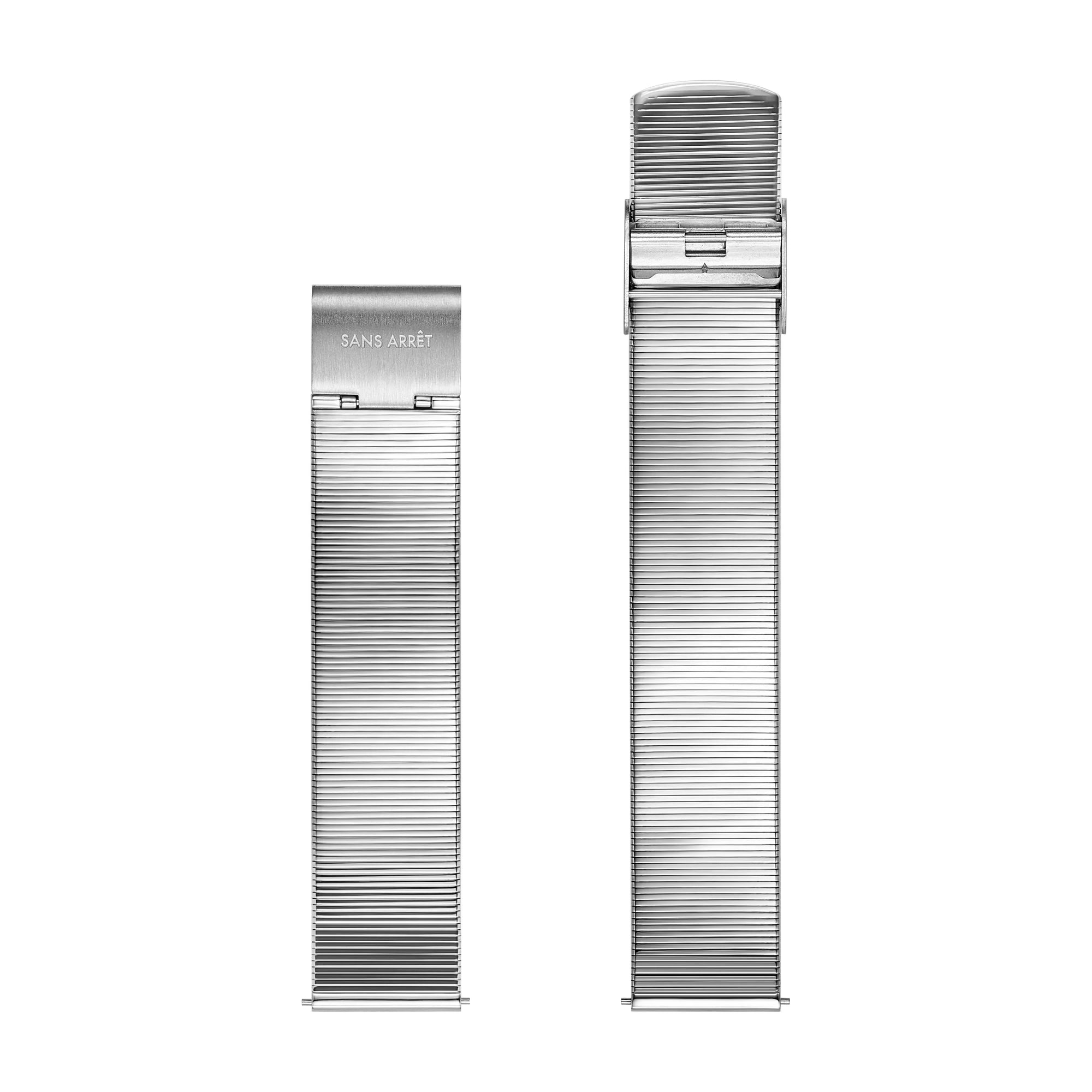 Silver Color Stainless Steel Watch Strap